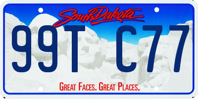 SD license plate 99TC77
