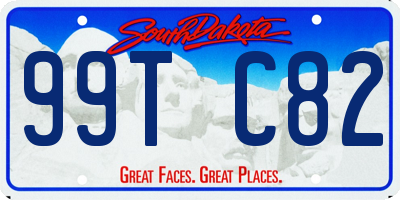 SD license plate 99TC82