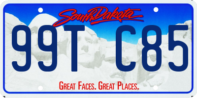 SD license plate 99TC85