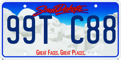 SD license plate 99TC88