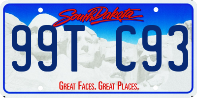 SD license plate 99TC93