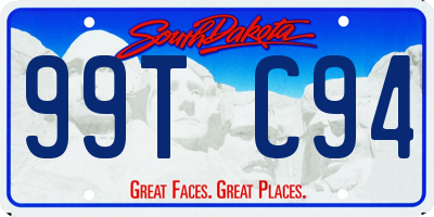 SD license plate 99TC94