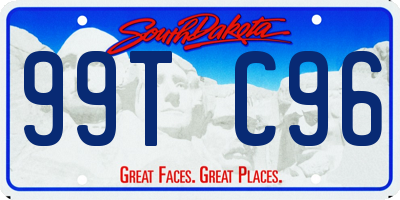 SD license plate 99TC96