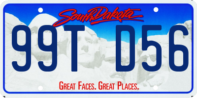 SD license plate 99TD56