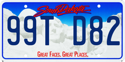 SD license plate 99TD82