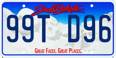 SD license plate 99TD96