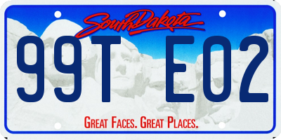 SD license plate 99TE02