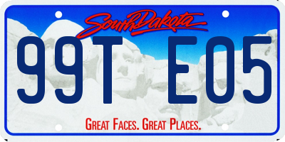 SD license plate 99TE05