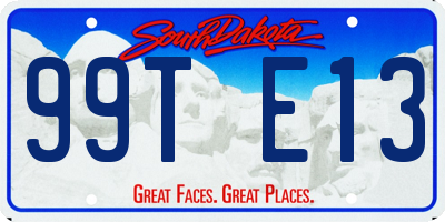 SD license plate 99TE13
