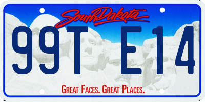 SD license plate 99TE14