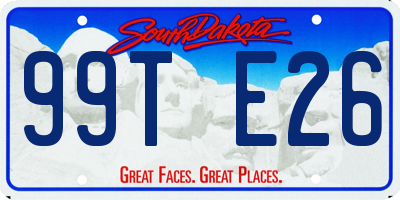 SD license plate 99TE26