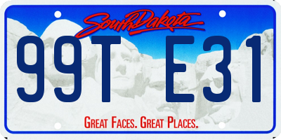 SD license plate 99TE31