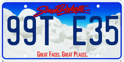 SD license plate 99TE35