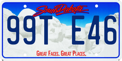 SD license plate 99TE46