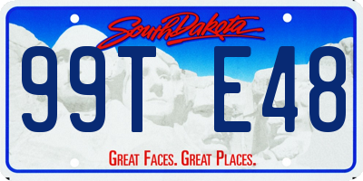 SD license plate 99TE48