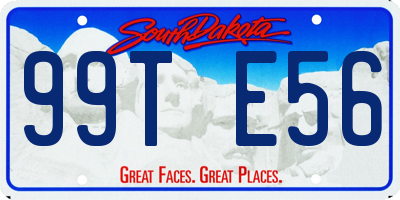 SD license plate 99TE56