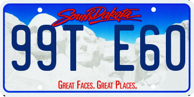 SD license plate 99TE60