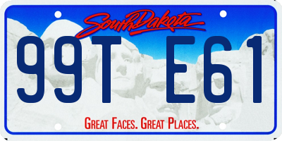 SD license plate 99TE61