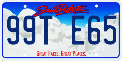 SD license plate 99TE65