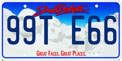 SD license plate 99TE66