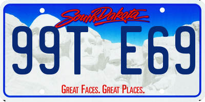 SD license plate 99TE69