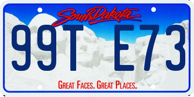 SD license plate 99TE73