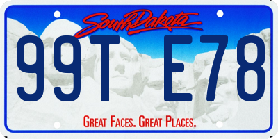 SD license plate 99TE78