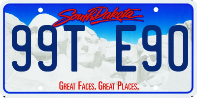 SD license plate 99TE90
