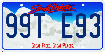 SD license plate 99TE93