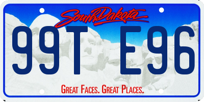 SD license plate 99TE96