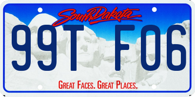 SD license plate 99TF06