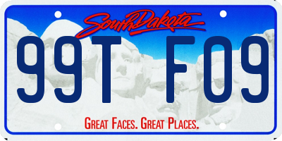 SD license plate 99TF09