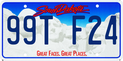 SD license plate 99TF24
