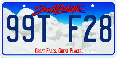 SD license plate 99TF28