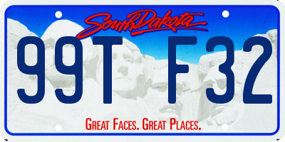 SD license plate 99TF32