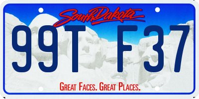 SD license plate 99TF37