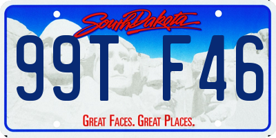 SD license plate 99TF46