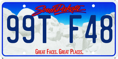 SD license plate 99TF48