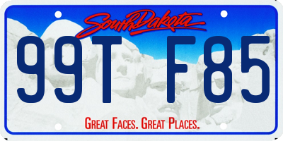 SD license plate 99TF85