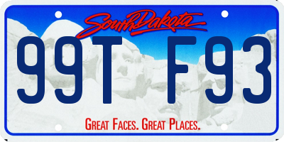 SD license plate 99TF93