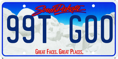 SD license plate 99TG00