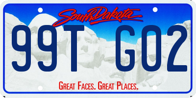 SD license plate 99TG02