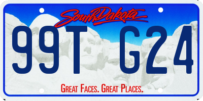 SD license plate 99TG24