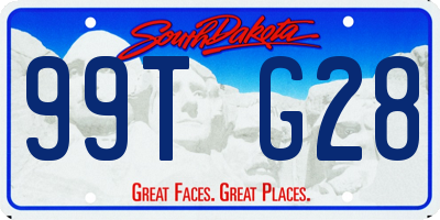 SD license plate 99TG28
