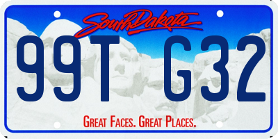 SD license plate 99TG32