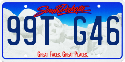 SD license plate 99TG46