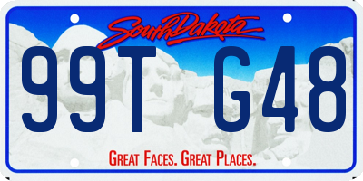 SD license plate 99TG48
