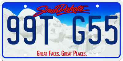 SD license plate 99TG55