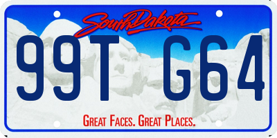SD license plate 99TG64