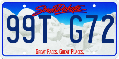 SD license plate 99TG72